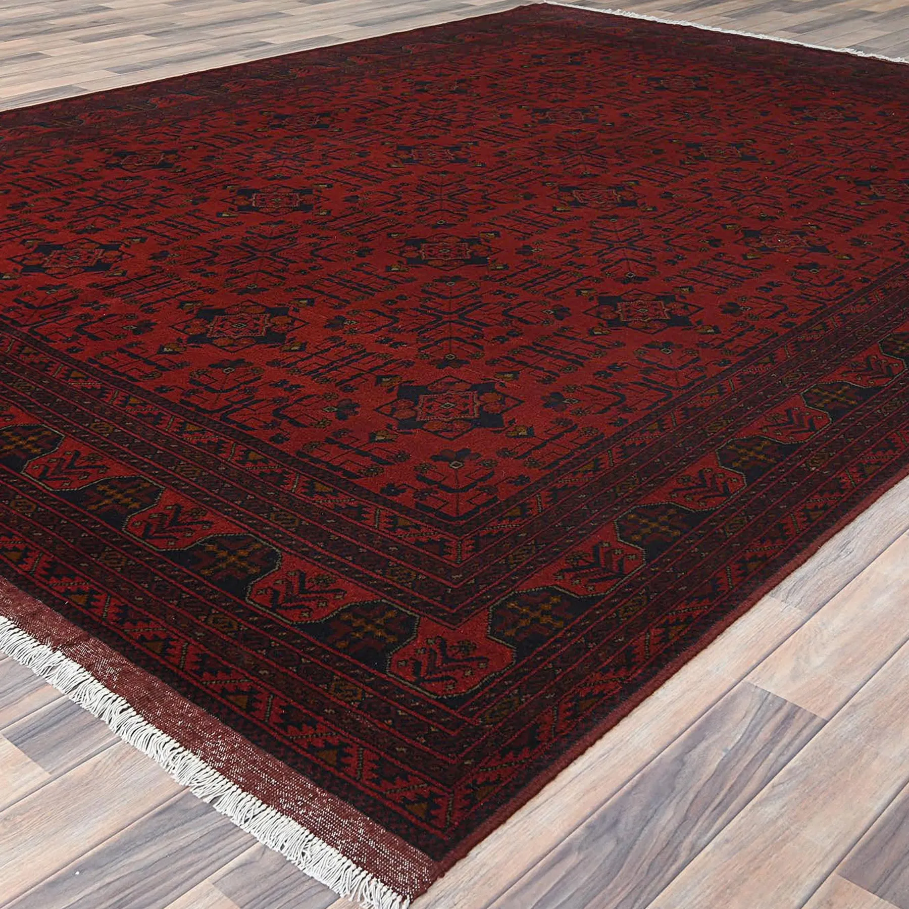 Hand-Knotted Turkoman Tribal Design Oriental Handmade Wool Rug (Size 8.3 X 11.2) Cwral-10425
