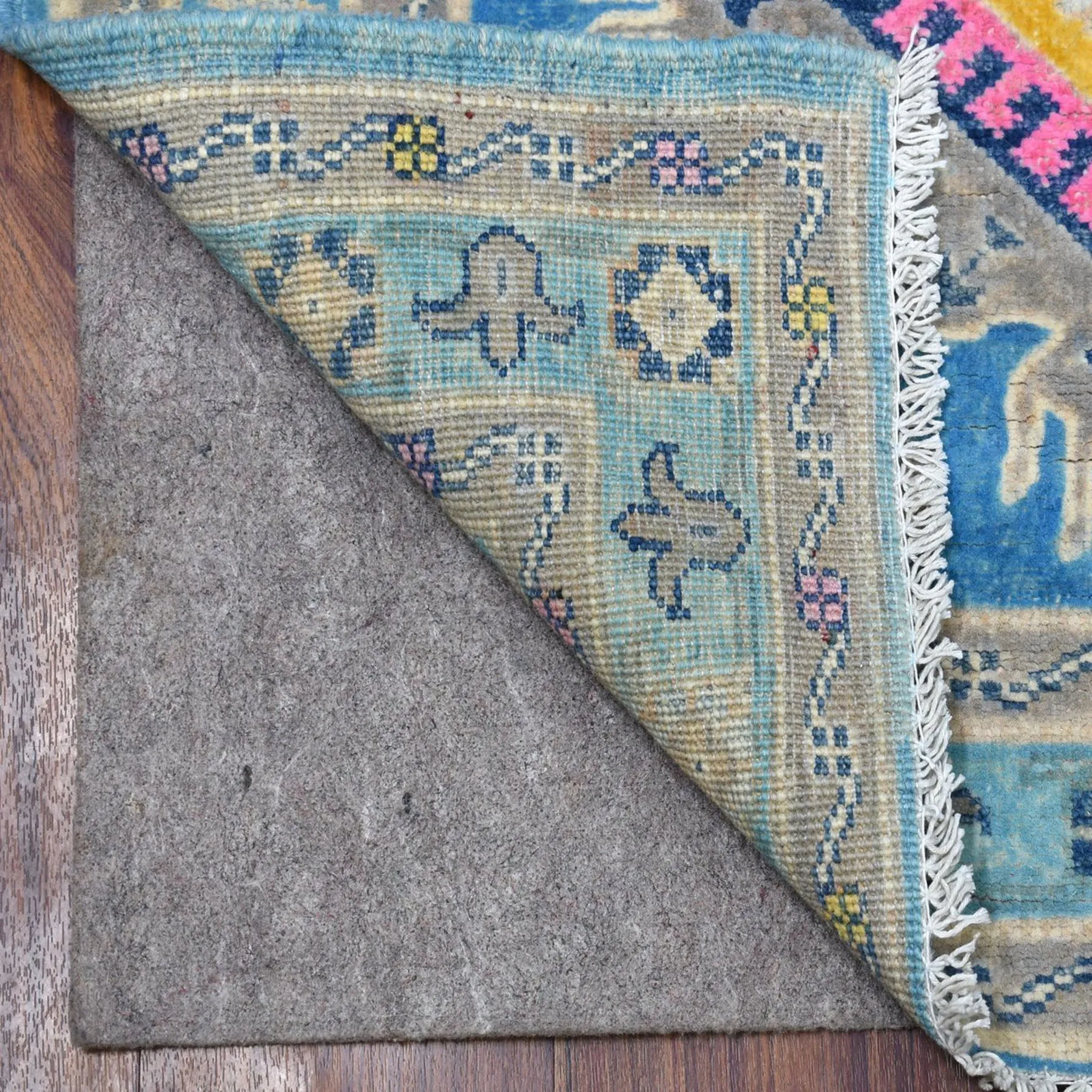 Hand-Knotted Vintage look Kazak Design Handmade Wool Rug (Size 2.10 X 9.2) Cwral-9909