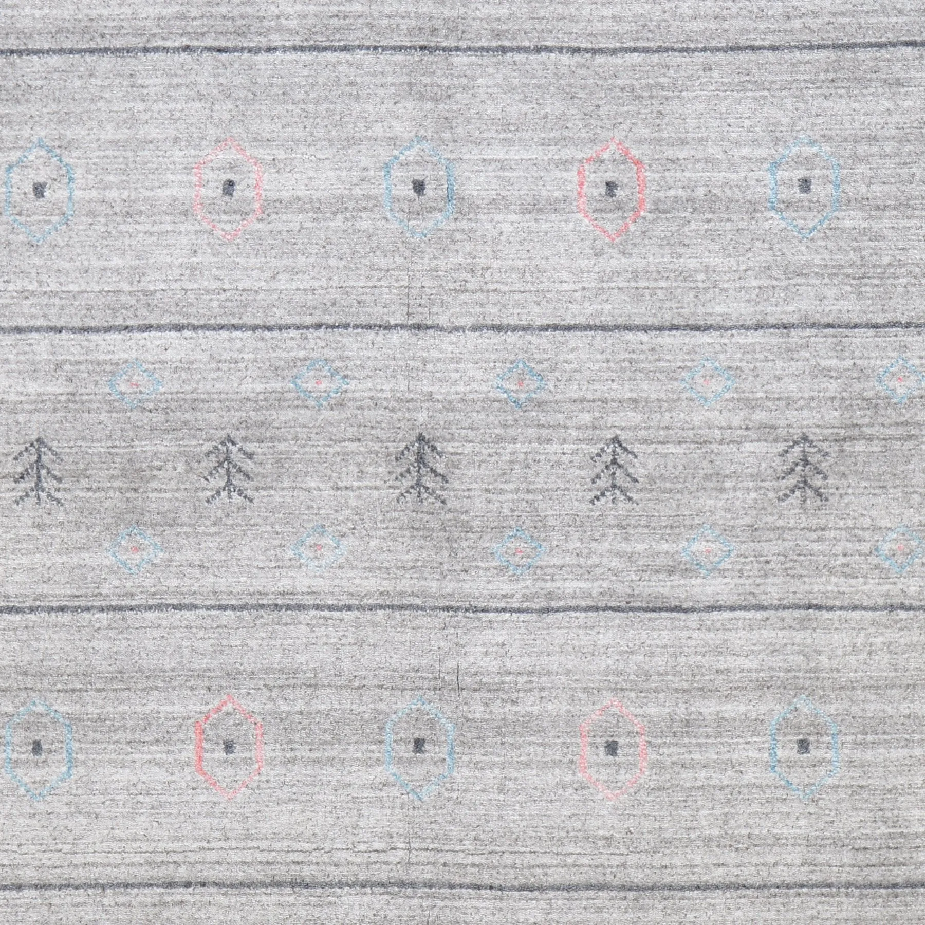 Hand-Loomed Bamboo Silk Modern Contemporary Gabbeh Rug (Size 5.3 X 7.0) Brral-762