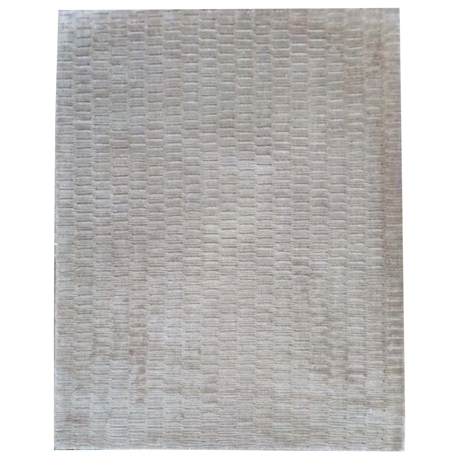 Hand-Loomed Modern Gabbeh Design Bamboo Silk Rug (Size 2.1 X 3.0) Brrsf-1710