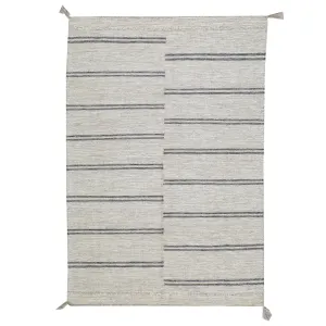 Hand-Woven Flat-Weave Contemporary Design Handmade Wool Rug (Size 4.0 X 5.10) Cwral-11022