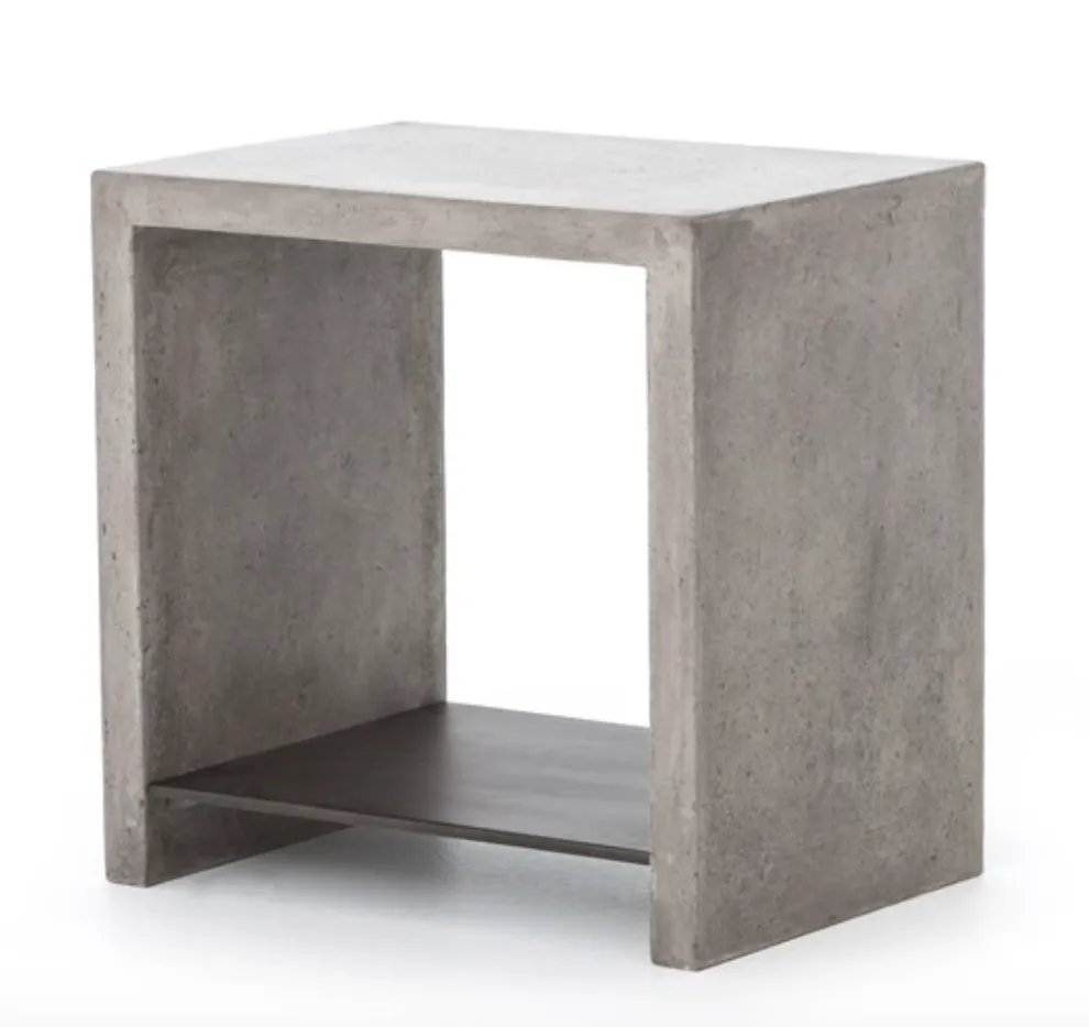HUGO END TABLE, DARK GREY