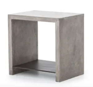 HUGO END TABLE, DARK GREY