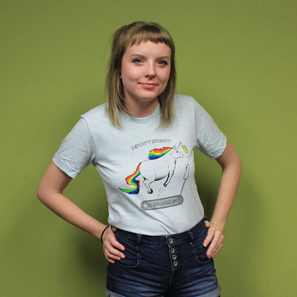 I Don't Sweat, I Sparkle Fabulous Unicorn Shirt