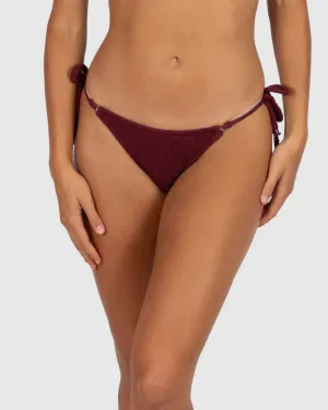 Ibiza Rio Tieside Bikini Bottom In Currant - Baku
