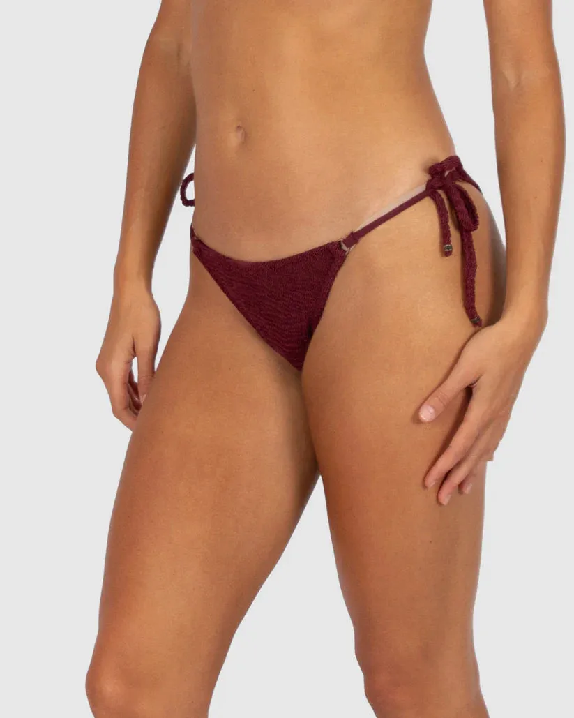 Ibiza Rio Tieside Bikini Bottom In Currant - Baku