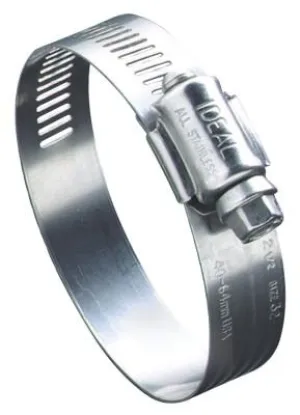 Ideal?? 68 Series Worm Drive Clamp, 1 1/8" Hose ID, 3/4"-1 3/4" Dia, Stnls Steel 201/301, 6820