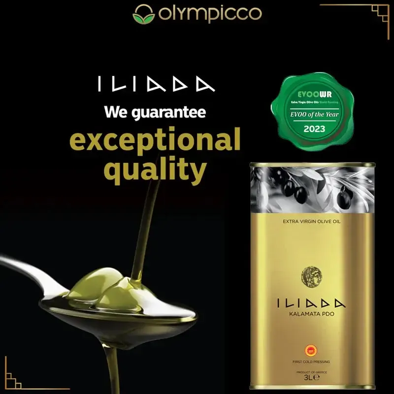 Iliada Kalamata PDO Extra Virgin Olive Oil Golden Selection - 3L Tin