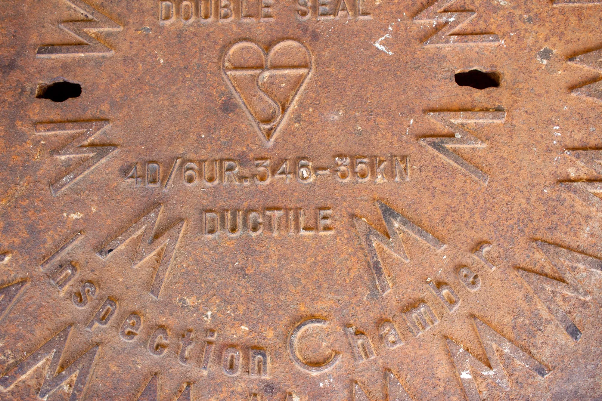 Industrial Antique British Iron Manhole Cover and Drain Side Table