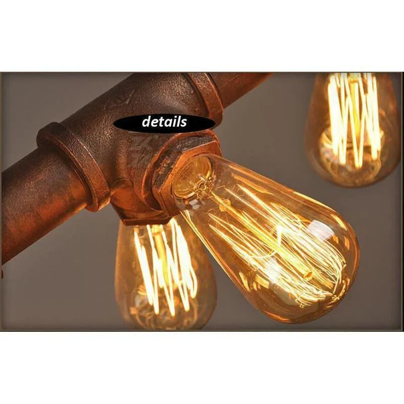 Industrial Steampunk Pendant Lamp - 10 Light Sources