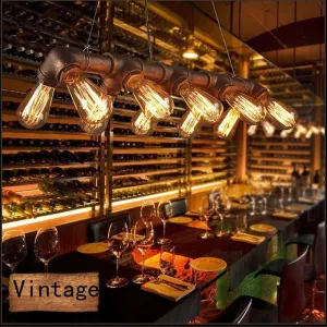 Industrial Steampunk Pendant Lamp - 10 Light Sources