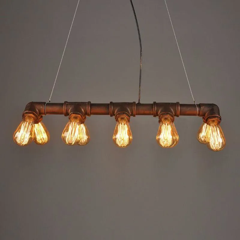 Industrial Steampunk Pendant Lamp - 10 Light Sources