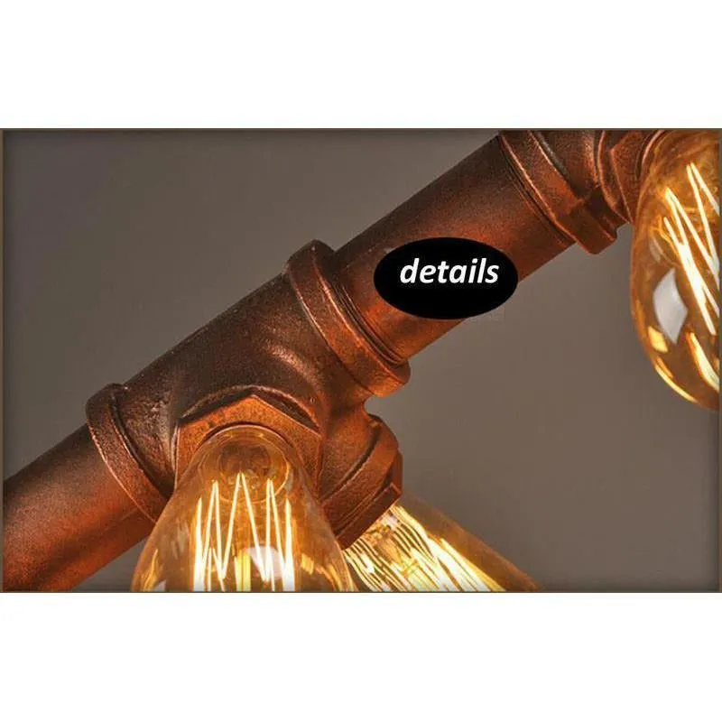 Industrial Steampunk Pendant Lamp - 10 Light Sources