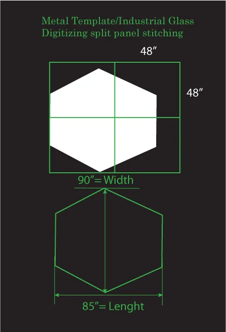 Industrial Template Digitizing Split Panel Stitching