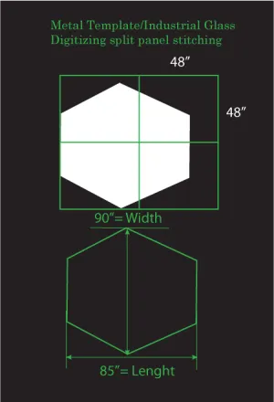 Industrial Template Digitizing Split Panel Stitching