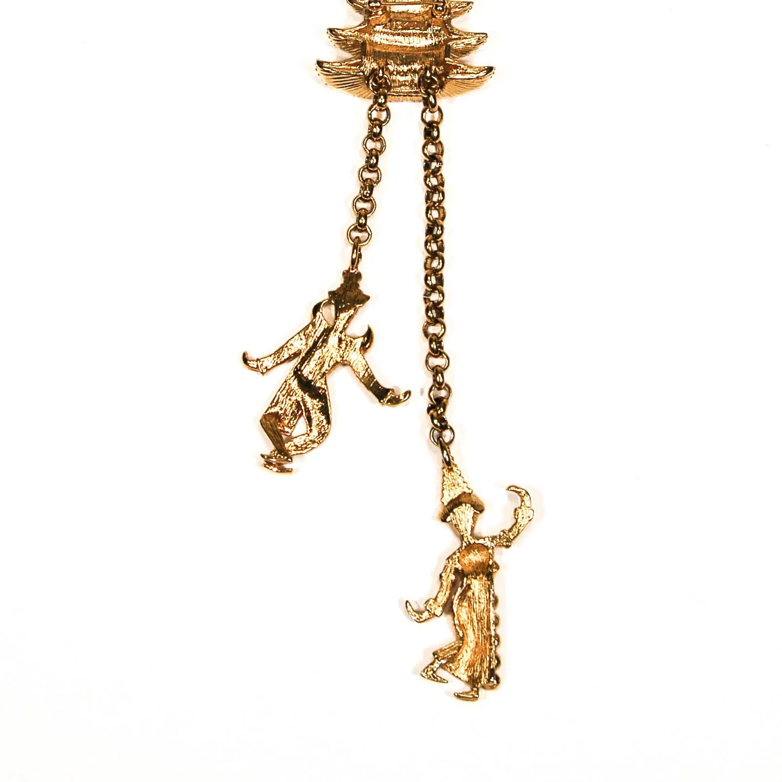 KJL Thai Dancers Necklace and Brooch