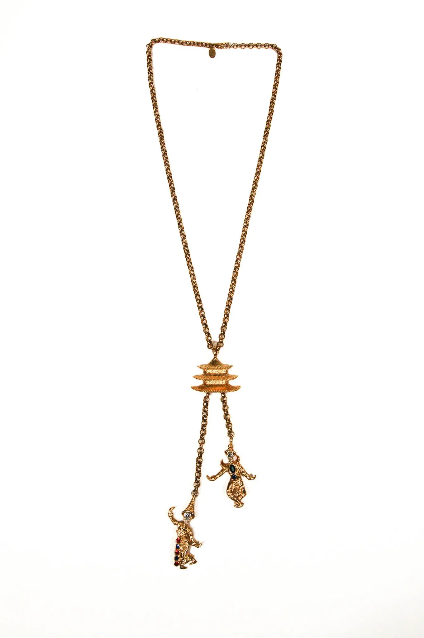KJL Thai Dancers Necklace and Brooch