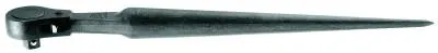 Klein Tools 1/2 in Construction Wrench Ratcheting Socket Drive, Pear, 15 in, Black Oxide, 3238