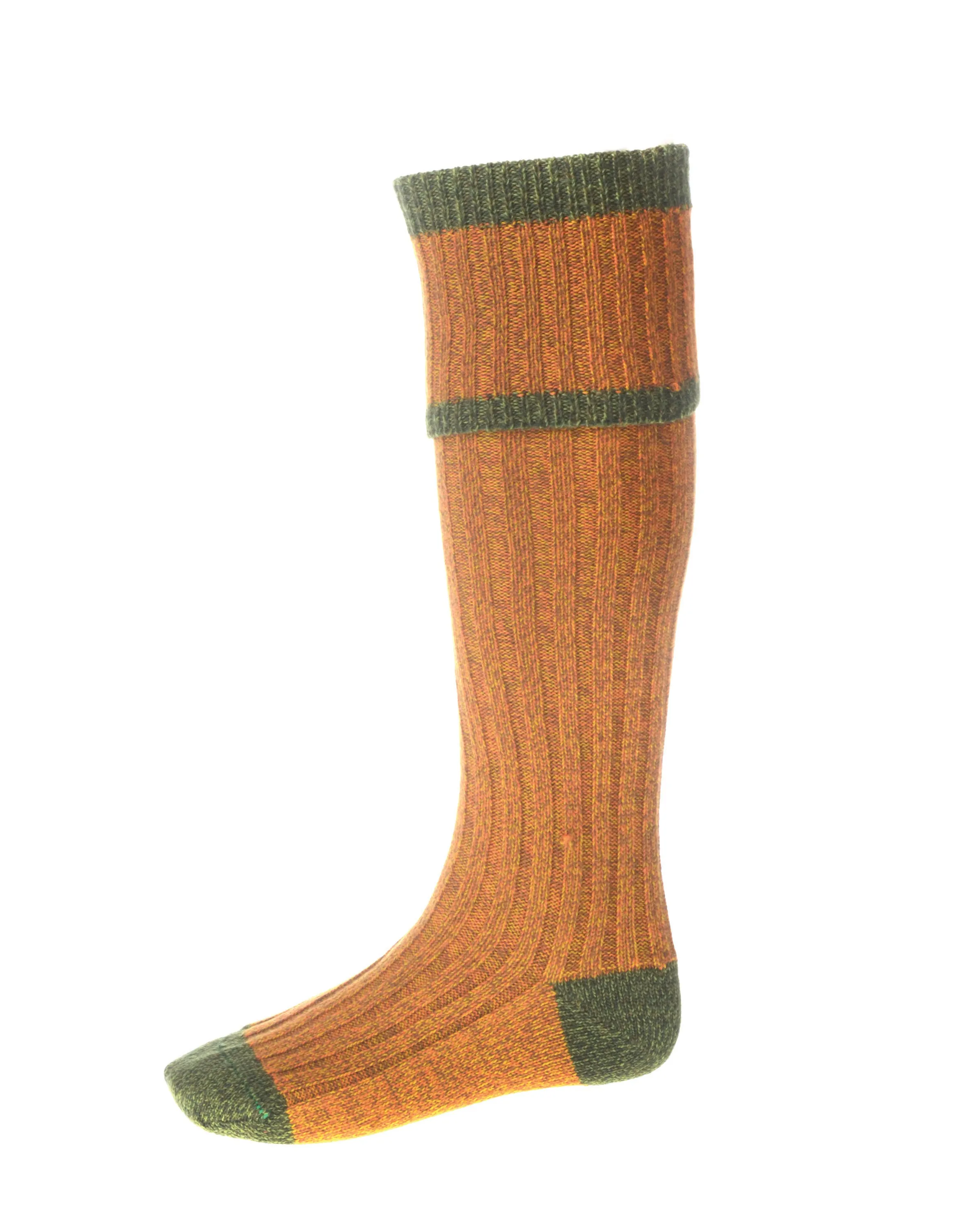Knee High Golf Socks made from Merino Wool with removable Garter Ties