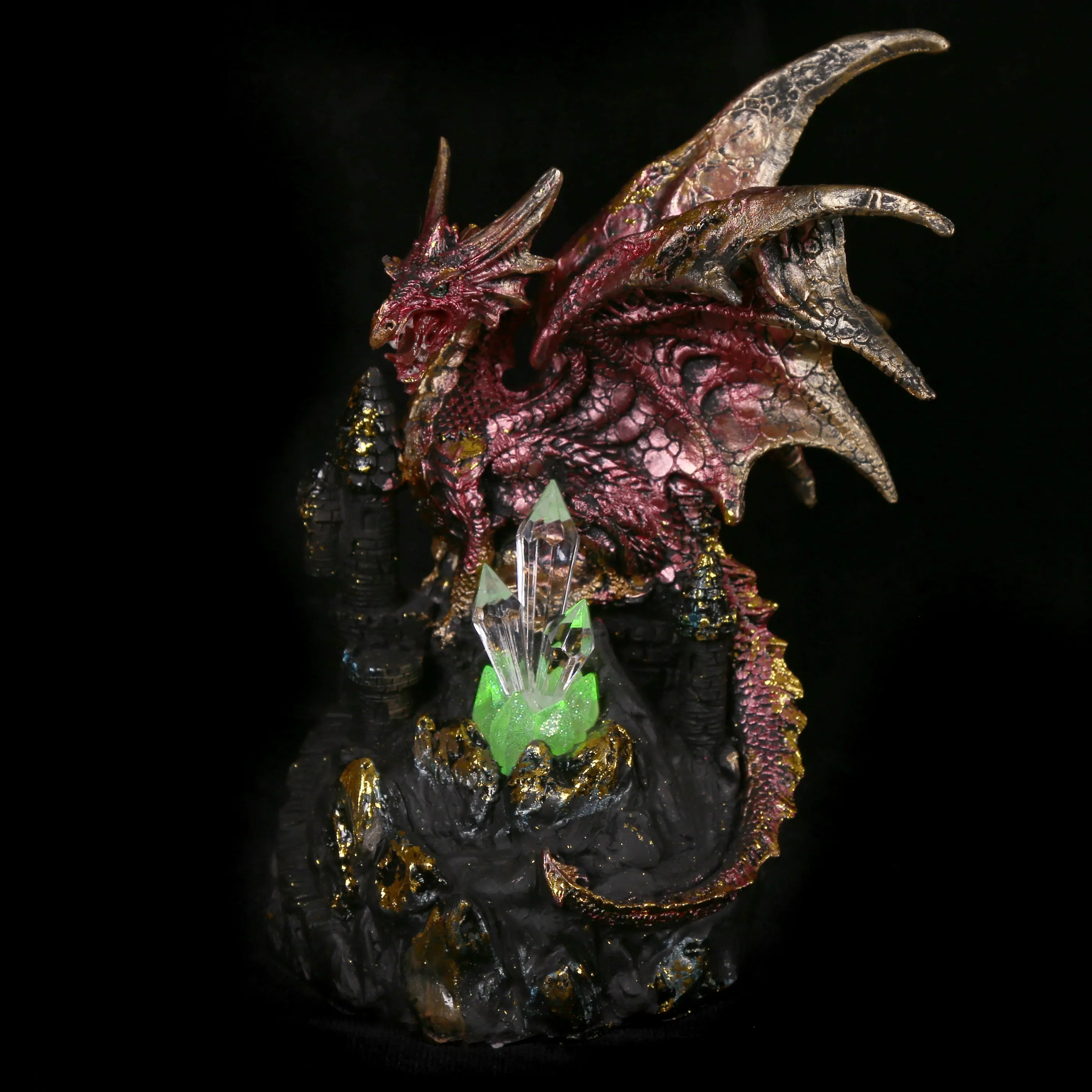 LED Crystal Castle Collectable Dragon Figurine