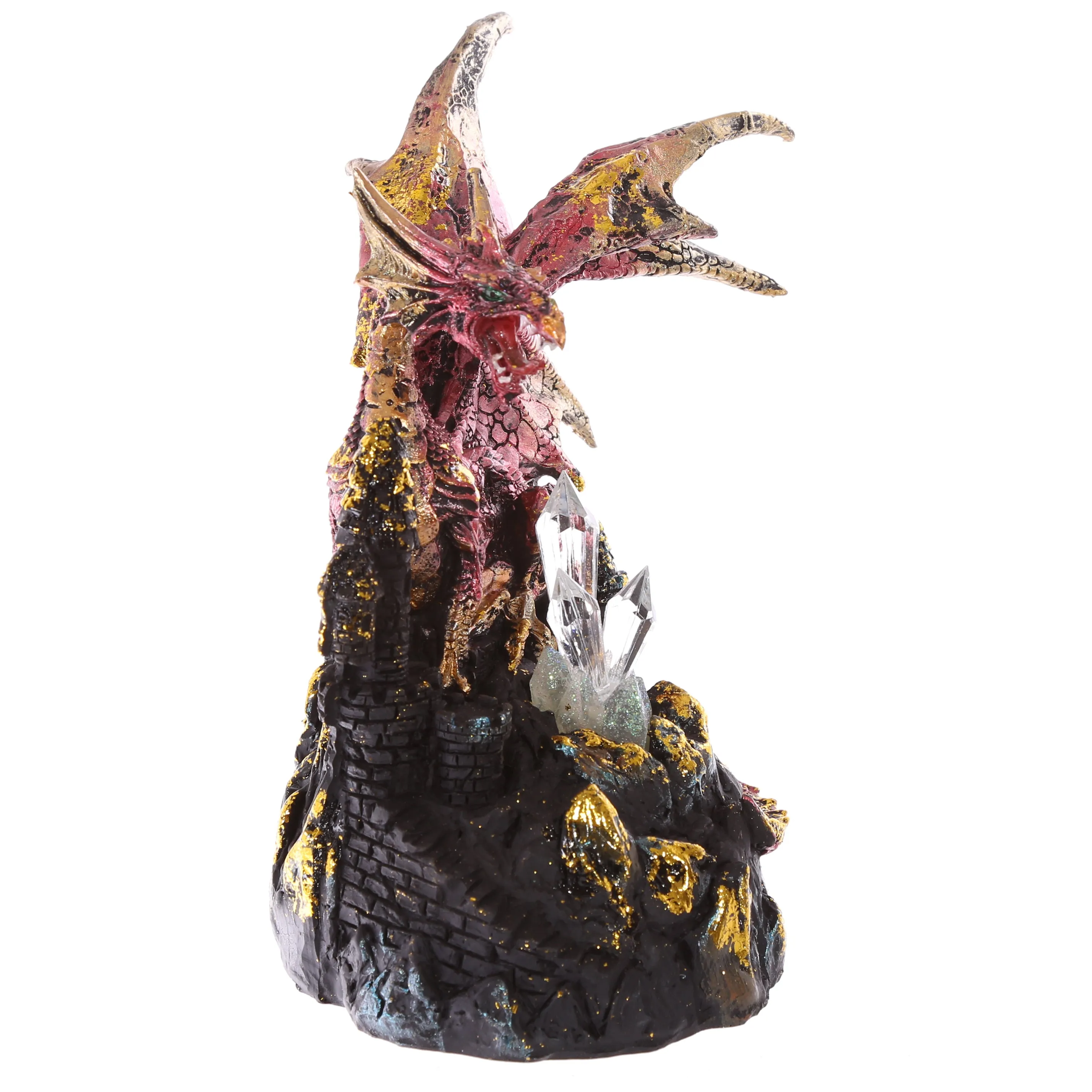LED Crystal Castle Collectable Dragon Figurine