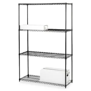 Lorell Black Industrial Wire Shelving