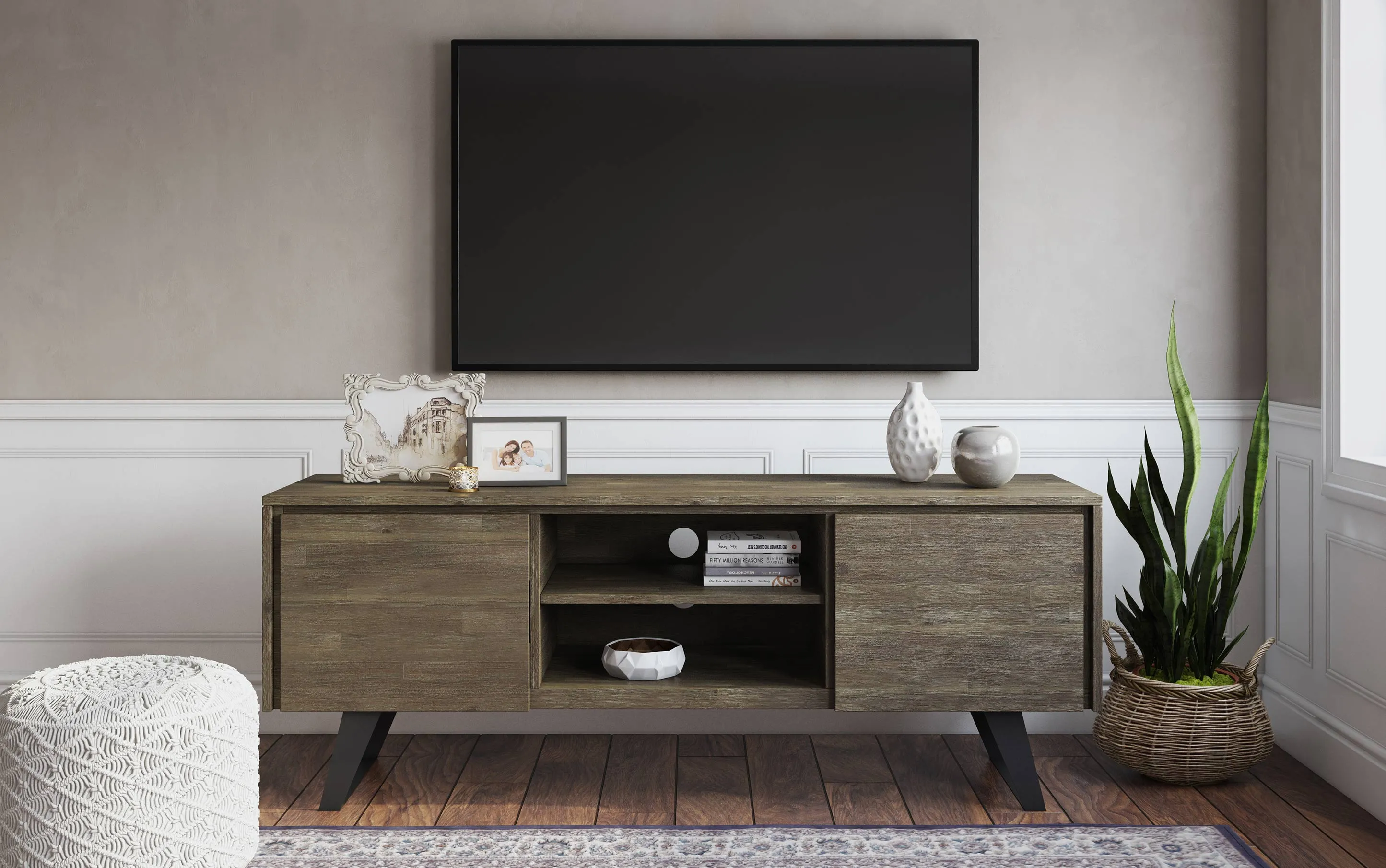 Lowry TV Media Stand in Acacia