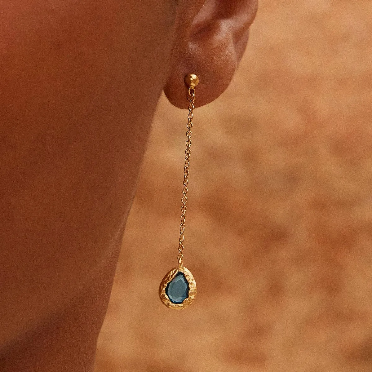 Lysia Blue Long Earrings
