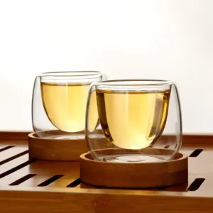 Maiko Set of 6 Coffee Cups with Bamboo Base