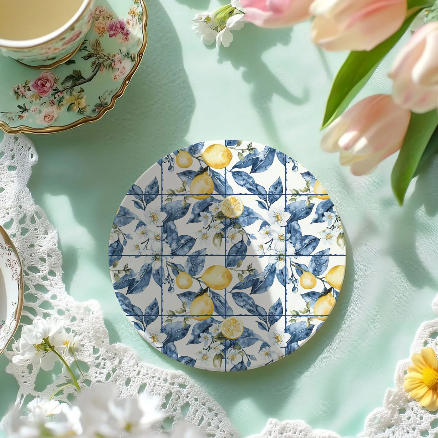 Mediterranean Lemon Coasters