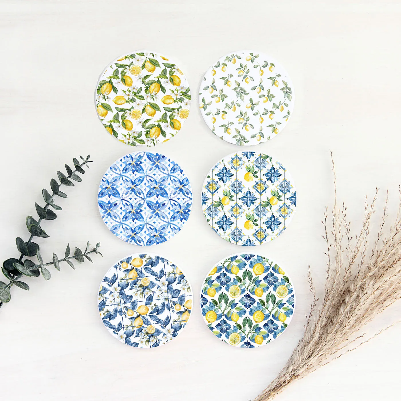 Mediterranean Lemon Coasters