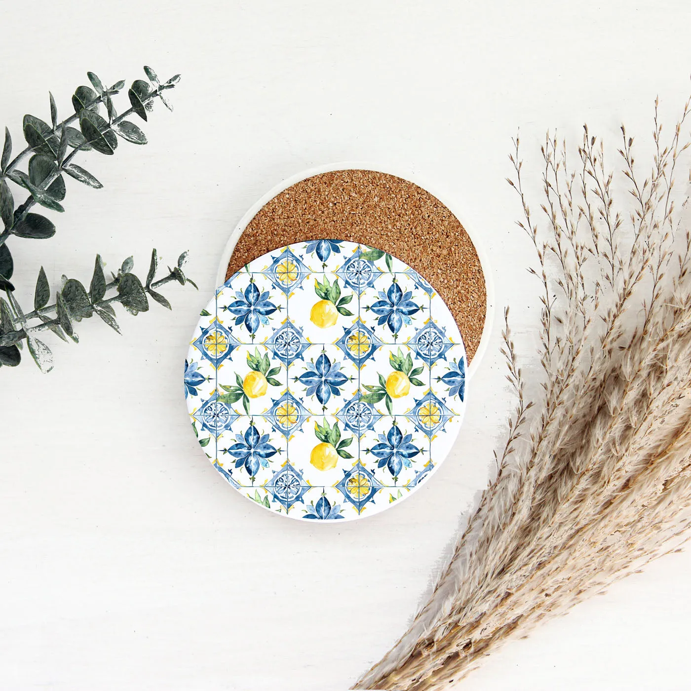 Mediterranean Lemon Coasters