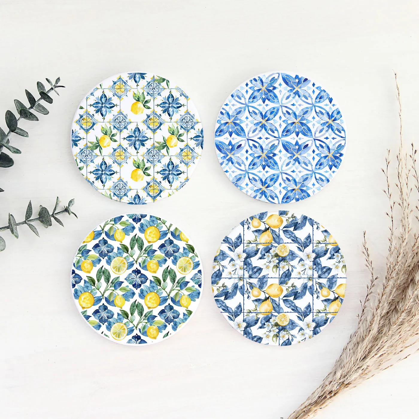 Mediterranean Lemon Coasters