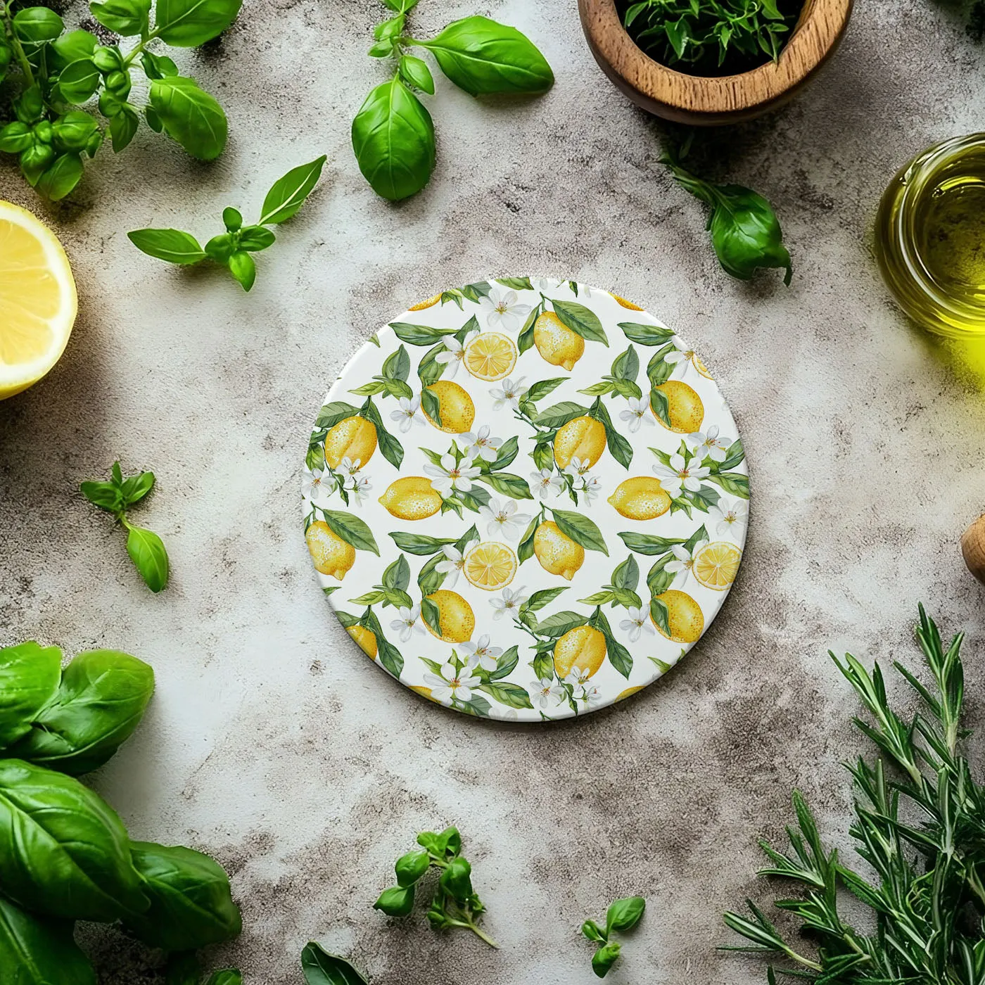 Mediterranean Lemon Coasters