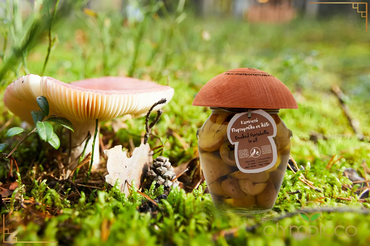 Mediterranean Marvel Smoked Portobello Mushrooms in Greek Olive Oil - 10.20oz - Mushroom Museum