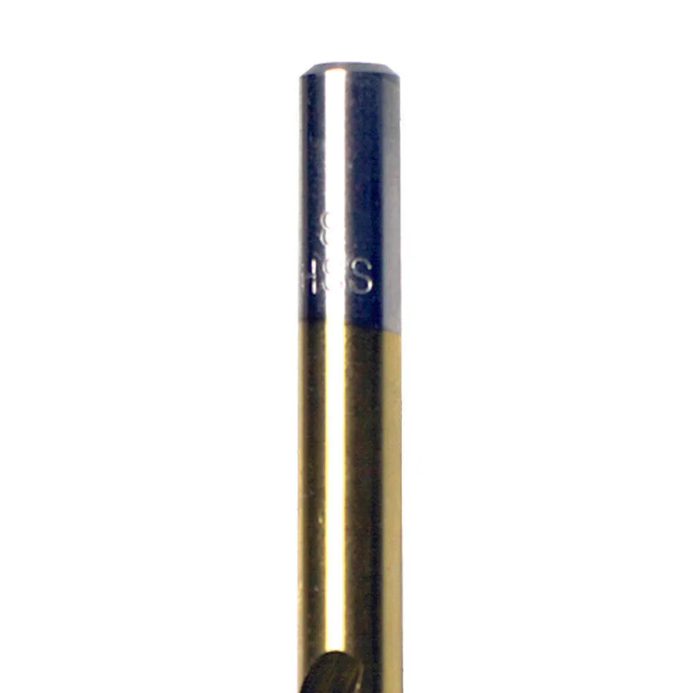 Metal Drill Bit Set HSS Titanium Coated Jobber (10 Piece, 3-7mm Diameter)