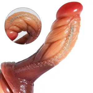 MRIMIN Realistic Fantasy Dildo Silicone Thick Dildo with Strong Suction Cup, Handmade Alien Dildos for Vaginal G-spot & Anal Play
