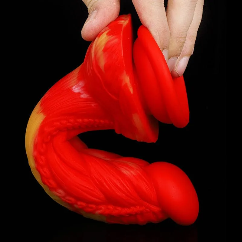 MRIMIN Realistic Fantasy Dildo Silicone Thick Dildo with Strong Suction Cup, Handmade Alien Dildos for Vaginal G-spot & Anal Play