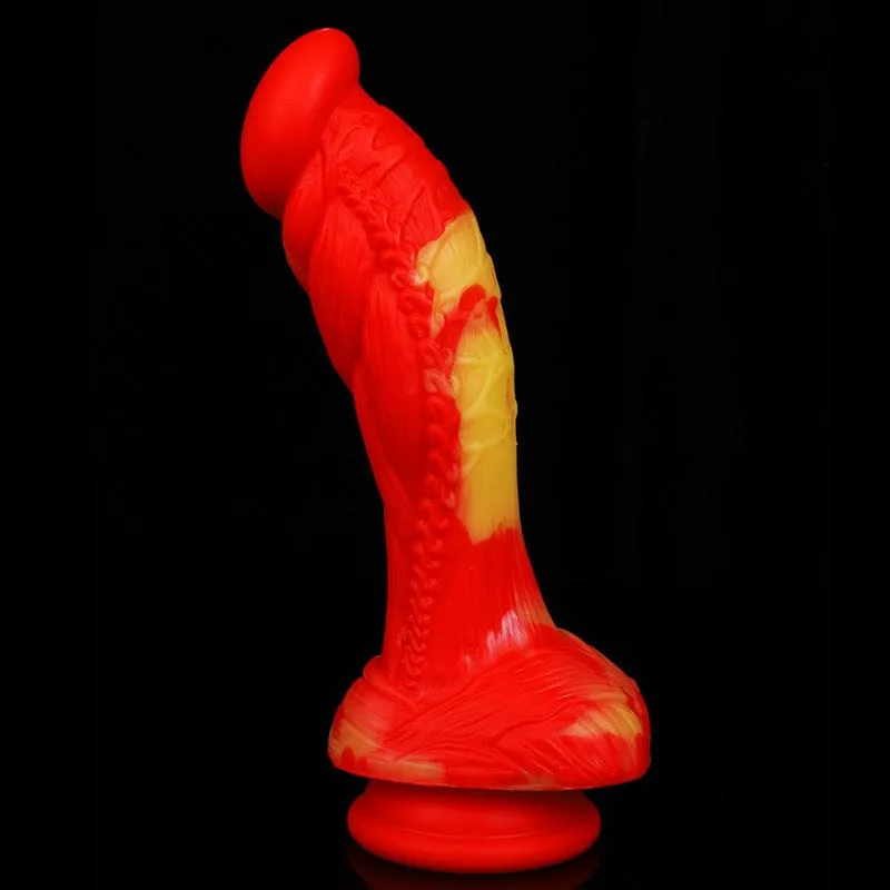 MRIMIN Realistic Fantasy Dildo Silicone Thick Dildo with Strong Suction Cup, Handmade Alien Dildos for Vaginal G-spot & Anal Play