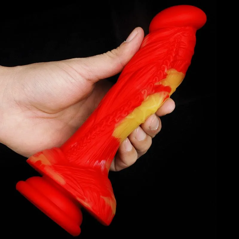 MRIMIN Realistic Fantasy Dildo Silicone Thick Dildo with Strong Suction Cup, Handmade Alien Dildos for Vaginal G-spot & Anal Play