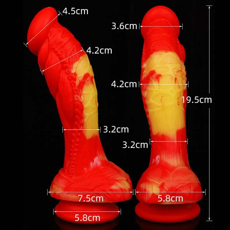 MRIMIN Realistic Fantasy Dildo Silicone Thick Dildo with Strong Suction Cup, Handmade Alien Dildos for Vaginal G-spot & Anal Play