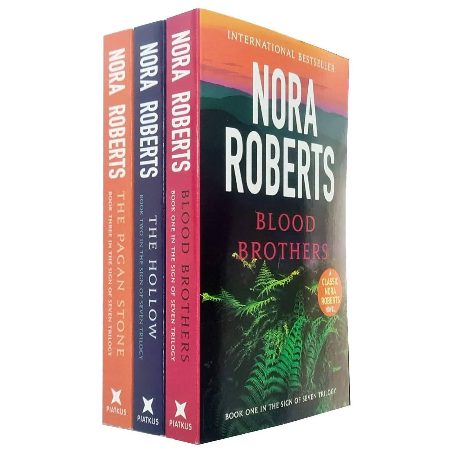Nora Roberts Sign of Seven Trilogy 3 Books Collection Pack Set (Blood Brothers, The Hollow, The Pagan Stone)
