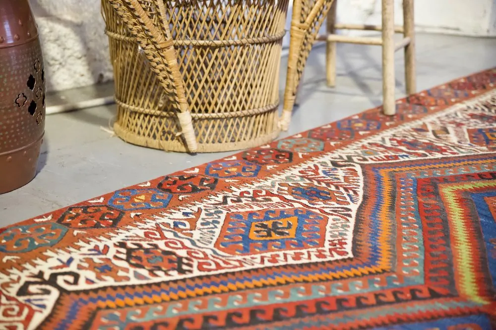 Old Fethiye Kilim 5.8ftx10.4ft
