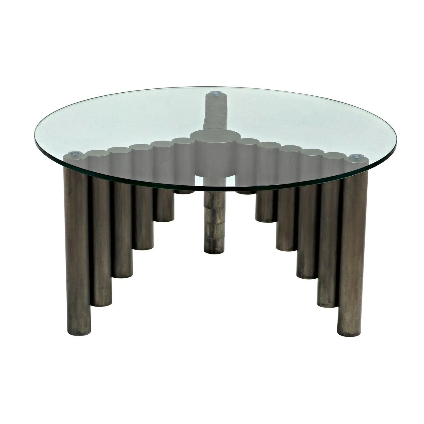 Organum Coffee Table, Gun Metal Finish