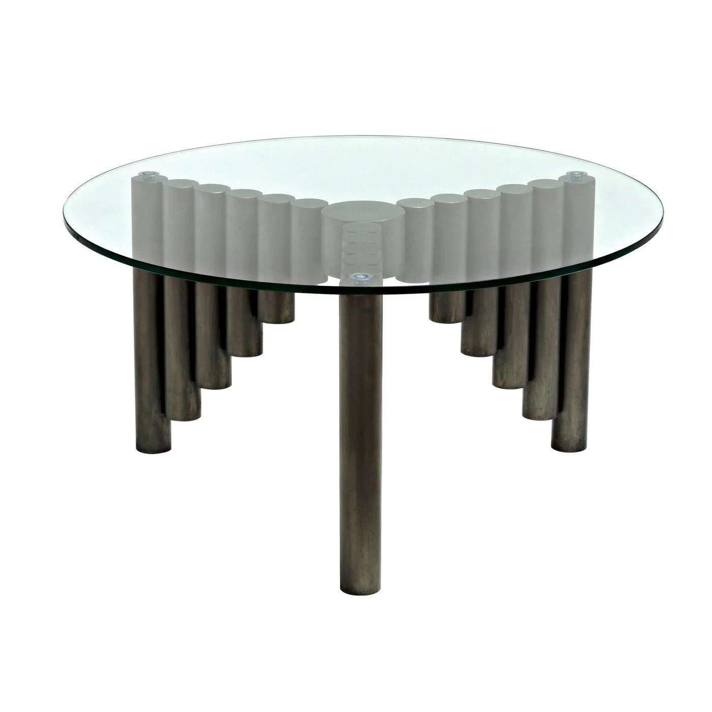 Organum Coffee Table, Gun Metal Finish