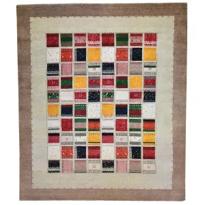 Oriental Hand-Knotted Modern Gabbeh Design Handmade Wool Rug (Size 8.0 X 10) Cwral-6264