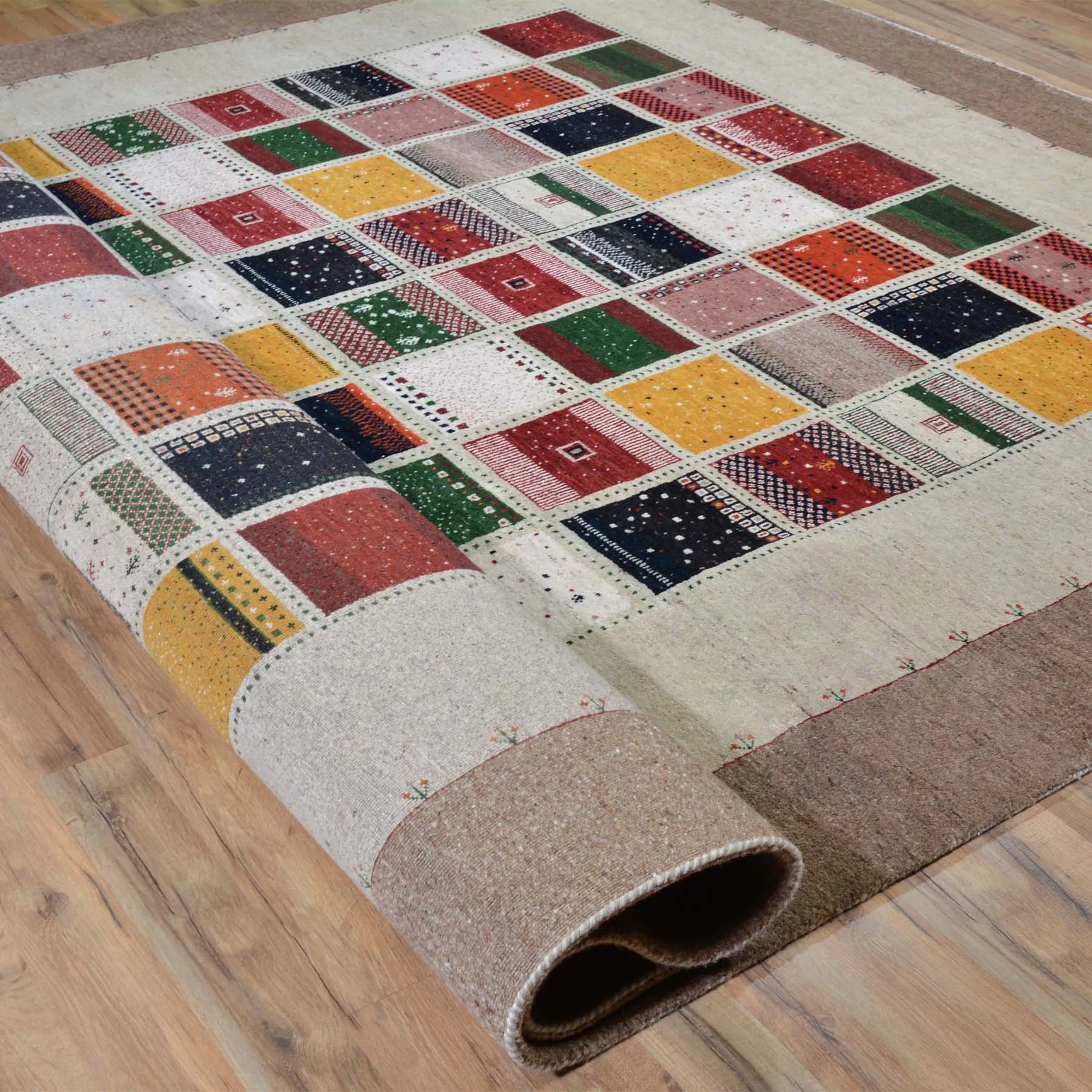 Oriental Hand-Knotted Modern Gabbeh Design Handmade Wool Rug (Size 8.0 X 10) Cwral-6264