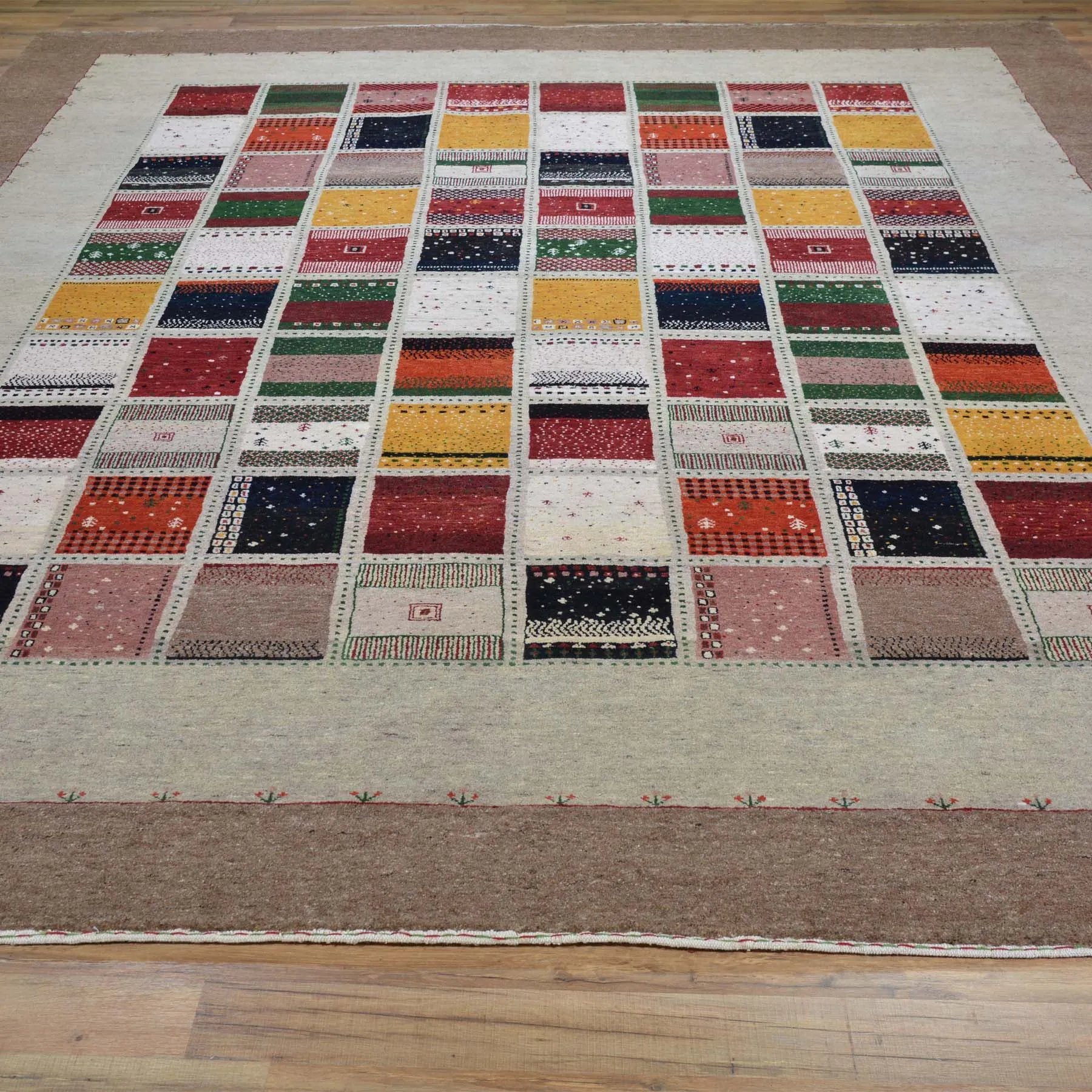 Oriental Hand-Knotted Modern Gabbeh Design Handmade Wool Rug (Size 8.0 X 10) Cwral-6264