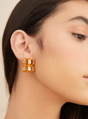 Outhouse   I   Oh Poppi Christopher Street Bolt Stud Earrings Brass, Gold Accessories OHAW21SE061