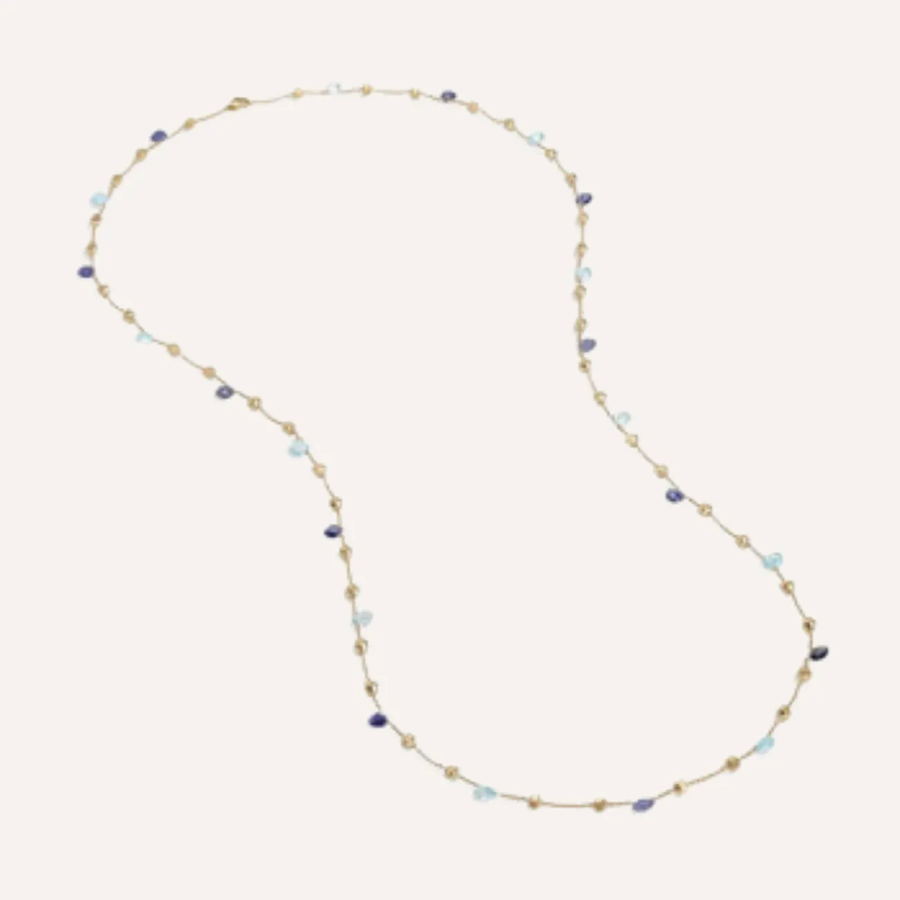 Paradise 18K Yellow Gold Iolite & Blue Topaz Long Necklace